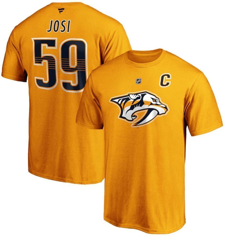 Roman Josi Nashville Predators Fanatics Authentic Player Name & Number T-Shirt